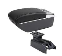 AHRPKAMERD Cojín Apoyabrazos Reposabrazos para Coche para Bora para Golf 4 Caja Almacenamiento Central con Piezas Interiores Y Accesorios De Repuesto LED USB(D2 Black Line 7USB)