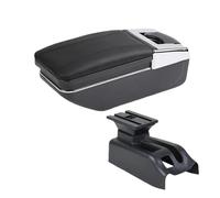 AHRPKAMERD Cojín Apoyabrazos Reposabrazos para Coche para Bora para Golf 4 Caja Almacenamiento Central con Piezas Interiores Y Accesorios De Repuesto LED USB(A Black Line NO USB)