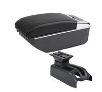 AHRPKAMERD Cojín Apoyabrazos Reposabrazos para Coche para Bora para Golf 4 Caja Almacenamiento Central con Piezas Interiores Y Accesorios De Repuesto LED USB(C 2 Black Line 7USB)