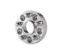 AHRPKAMERD Espaciadores Rueda 1 Pieza PCD 5x112 CB 66,6mm Aleación De Aluminio Embers Adaptador Espaciador De Rueda M14x1.5 Forjado Espaciadores Centrados Buje(1PC 25mm Silver)