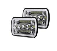 AHRPKAMERD Faro Izquierdo 2 Uds Para Ford 5x7 Pulgadas Faros LED De Coche 7x6 ''H6054 Conjunto De Faro De Parachoques Delantero De Haz Sellado Conjunto Faros Aelanteros(2 PCS 1003Z)