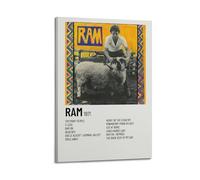 AHSEOIWRJH Ram - Póster de Paul McCartney con impresión vintage para pared, pintura decorativa, lienzo estético, decoración para sala de estar, dormitorio, 50 x 75 cm, estilo marco
