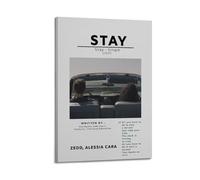 AHSEOIWRJH Zedd, Alessia Cara - Póster de estancia con impresión vintage para pared, pintura decorativa, lienzo estético, decoración para sala de estar, dormitorio, 60 x 90 cm, estilo marco