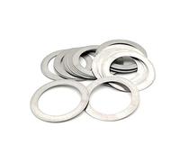 AHSKY 100 Uds * espesor 0,5mm M10-M18 arandela plana de acero inoxidable junta ultrafina junta de ajuste de alta precisión cuña fina SUS304 (Size : 10x20x0.5)