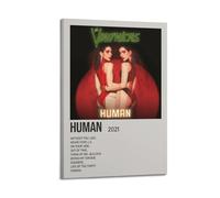 AHSUEWQRUH Póster de Human by The Veronicas para pared, lienzo moderno y estético, decoración artística para sala de estar, dormitorio, 50 x 75 cm, estilo marco