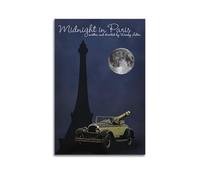 AHSUEWQRUH Póster de medianoche en Paris2 para pared, lienzo moderno, estético, decoración para sala de estar, dormitorio, 60 x 90 cm, estilo sin marco