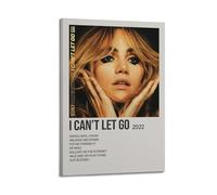 AHSUEWQRUH Póster de pared con texto en inglés "I Can't Let Go by Suki Waterhouse", lienzo moderno y estético, decoración artística para sala de estar, dormitorio, 20 x 30 cm, estilo marco