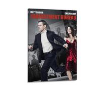 AHSUEWQRUH Póster de The Adjustment Bureau para pared, lienzo moderno, estético, decoración artística para sala de estar, dormitorio, 40 x 60 cm, estilo marco