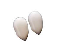 AHTCPO Grillz Blanco Pequeño Diente de Tigre con Colmillos Vampiro, Incrustado con Micro Circonitas, Bañado en Oro y Plata, Joya Unisex como Regalo(13mm)