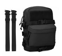 AHTCPO Mochila Táctica para Agua, Bolsa MOLLE Militar, Mini Mochila. | Bolsa hidratación expandible multifunción con bolsillo trasero adecuada para deportes outdoor y camping diario(Black)