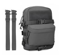 AHTCPO Mochila Táctica para Agua, Bolsa MOLLE Militar, Mini Mochila. | Bolsa hidratación expandible multifunción con bolsillo trasero adecuada para deportes outdoor y camping diario(Gray)
