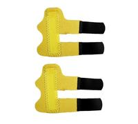 AHUAN 2 Unidades Stecca Dito Mano Ajustable Soporte De Placa De Aluminio, Tutore Dito a Scatto para índice, Medio, Anular Tutore Mano(Yellow - 2PCS)