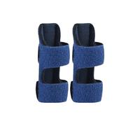 AHUAN 2 Unidades Stecca Dito Mano Ajustable Soporte De Placa De Aluminio, Tutore Dito a Scatto para índice, Medio, Anular Tutore Mano(Blue - 2PCS)