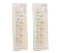 AHUAN 20/40 Uds A Prueba de Sudor Acupuncture Semillas de Oreja Invisibles, Durabilidad Semillas Prensa Orejas A Prueba de Sudor Masaje de Oídos Viajar(Orange - 40 pcs)