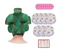 AHUAN Cabeza Moxibustion Box Con Mapa de Puntos de Acupuntura, Caja de Cobre Multifuncional Caja de Moxibustión Portátil Quemador de Moxibustión Viaje(7 Steel Box Set A)