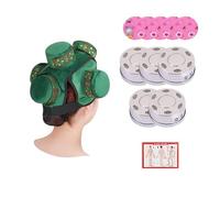 AHUAN Cabeza Moxibustion Box Con Mapa de Puntos de Acupuntura, Caja de Cobre Multifuncional Caja de Moxibustión Portátil Quemador de Moxibustión Viaje(5 Steel Box Set A)