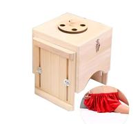 AHUAN Caja de Moxibustión Altura Ajustable, Madera Quemador de Moxibustión A Prueba de Quemaduras Duradera Moxibustion Box para Piernas Con Funda de Tela(Single knee)