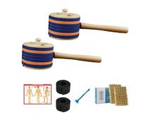 AHUAN Hogar Caja de Moxibustión Portátil A Prueba de Quemaduras, Moxibustion Box Con Barra de Moxa, Vendaje, Quemador de Moxibustión Temperatura Ajustable(Set E)