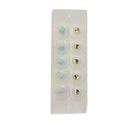 AHUAN Indoloro Semillas Prensa Orejas Relajación Corporal 10/20 Uds. Acupuncture Semillas De Oreja Joyas Portátil Invisible Acupuntura Auricular Anti Sudor(Blue 10PCS)