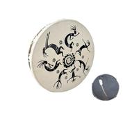 AHUAN Meditación Piel de Cabra Tambor Chamán, Instrumento de Percusión Tambor Siberiano Con Baqueta, Bolsa Tambor Chamanico Piel para Acompañamiento(40cm,Sheepskin)