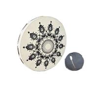 AHUAN Meditación Piel de Cabra Tambor Chamán, Instrumento de Percusión Tambor Siberiano Con Baqueta, Bolsa Tambor Chamanico Piel para Acompañamiento(45cm,Sheepskin)