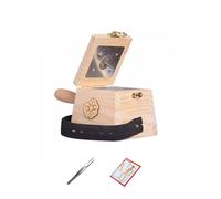 AHUAN Moxibustion Box A Prueba de Quemaduras, Temperatura Ajustable Moxa Box Con Mapa de Puntos de Acupuntura, Pinzas Caja de Moxibustión para Piernas Rodillas(1-needle 3-piece set)