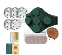 AHUAN Moxibustion Box Con 5 Piezas Caja de Cobre, Mapa de Puntos de Acupuntura Caja de Moxibustión Multifuncional para Cintura Espalda Abdomen Moxa Box Apartamento(Steel Box A)