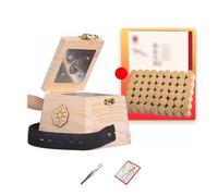 AHUAN Moxibustion Box Con Pinzas Mapa de Puntos de Acupuntura Quemador de Moxibustión Temperatura Ajustable para Piernas Cintura Caja de Moxibustión Apartamento(1-needle 4-piece set)