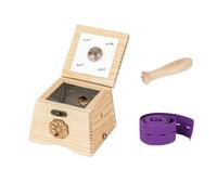 AHUAN Moxibustion Box de Madera Con Asa Extraíble Varilla de Moxa, Vendaje Moxa Box Temperatura Ajustable Portátil Caja de Moxibustión para Cintura, Brazos(Set A 1-hole)