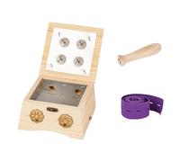 AHUAN Moxibustion Box de Madera Con Asa Extraíble Varilla de Moxa, Vendaje Moxa Box Temperatura Ajustable Portátil Caja de Moxibustión para Cintura, Brazos(Set A 4-hole)