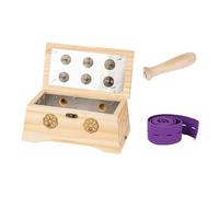 AHUAN Moxibustion Box de Madera Con Asa Extraíble Varilla de Moxa, Vendaje Moxa Box Temperatura Ajustable Portátil Caja de Moxibustión para Cintura, Brazos(Set A 6-hole)