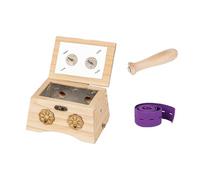 AHUAN Moxibustion Box de Madera Con Asa Extraíble Varilla de Moxa, Vendaje Moxa Box Temperatura Ajustable Portátil Caja de Moxibustión para Cintura, Brazos(Set A 2-hole)