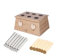 AHUAN Multifuncional A Prueba de Quemaduras Caja de Moxibustión para Espalda Cintura Piernas Abdomen, Temperatura Ajustable Moxa Box Doméstica Moxibustion Box(6 holes)
