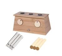 AHUAN Multifuncional A Prueba de Quemaduras Caja de Moxibustión para Espalda Cintura Piernas Abdomen, Temperatura Ajustable Moxa Box Doméstica Moxibustion Box(3 holes)