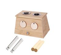 AHUAN Multifuncional A Prueba de Quemaduras Caja de Moxibustión para Espalda Cintura Piernas Abdomen, Temperatura Ajustable Moxa Box Doméstica Moxibustion Box(2 holes)