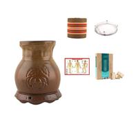 AHUAN Multifuncional Moxibustion Box Con Funda de Tela, Mapa de Puntos de Acupuntura Hogar Moxa Box para Rodilla Articulación Cuello Cintura Caja de Moxibustión(Medium 4-piece set)