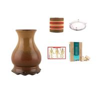 AHUAN Multifuncional Moxibustion Box Con Funda de Tela, Mapa de Puntos de Acupuntura Hogar Moxa Box para Rodilla Articulación Cuello Cintura Caja de Moxibustión(Small 4-piece set)