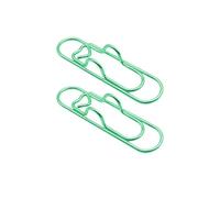 AHUAN Portátil Clip de Lápi para Cuadernos, 2 Unidades Metal Clip para Bolígrafos para Estudiantes, Amantes de Los Libros Material de Oficina(Verde)