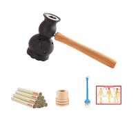 AHUAN Portátil Moxibustion Box A Prueba de Quemaduras, Moxa Box Portátil Con Varillas de Moxibustión, Caja de Moxibustión para Piernas Pies(Set C)