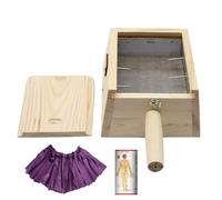 AHUAN Temperatura Ajustable Caja de Moxibustión Con Asa Mapa de Puntos de Acupuntura Madera Moxibustion Box para la Cintura Abdomen Quemador de Moxibustión(4-hole needle insertion)