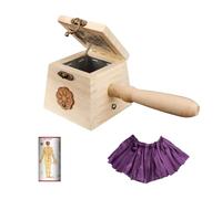 AHUAN Temperatura Ajustable Caja de Moxibustión Con Asa Mapa de Puntos de Acupuntura Madera Moxibustion Box para la Cintura Abdomen Quemador de Moxibustión(1-needle hanging moxibustion)