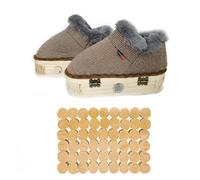 AHUAN Temperatura Ajustable Moxibustion Box, A Prueba de Quemaduras Caja de Moxibustión para Pies Moxa Box de Madera para Uso Doméstico(Grey/40-44+mugwort pillar)