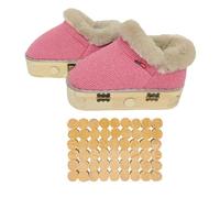 AHUAN Temperatura Ajustable Moxibustion Box, A Prueba de Quemaduras Caja de Moxibustión para Pies Moxa Box de Madera para Uso Doméstico(Red/35-39+mugwort pillar)