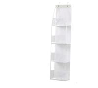 AHUFGN Estanteria Armario Interior Bolsa de Almacenamiento Multifuncional 4/6 Capas for Colgar detrás la Puerta, Organizador Ropa Interior, Sujetadores y Pantalones(White 4th Layer)