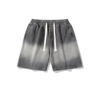 AHUFGN Vaqueros Cortos Mujer Pantalones Cortos Vaqueros Casuales, Sueltos, de Cintura Media Alta y Largos a la Moda(Beige,L)