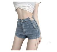AHUFGN Vaqueros Cortos Mujer Pantalones Vaqueros Cortos Ajustados de Cintura Alta clásicos for Mujer. Cómodos Pantalones Mezclilla diseñador Vintage for(S)