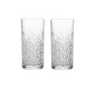 AHUFGN Vasos de Cristal Agua 2PCS Highball Glasses BarwareTumbler For Water, Juice, Beer, And Cocktail Set Of 2(Small 300ml Set of 2)