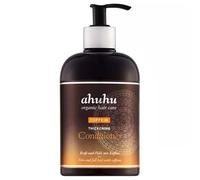 ahuhu Acondicionador de cafeína THICKENING (500 ml) - con cafeína orgánica y almidón de arroz. Fortalece la estructura del cabello, aporta volumen y es ideal para cabello fino y sin fuerza. Nutre