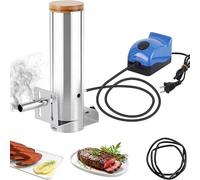 Ahumador de pellets, generador de humo frío y caliente con tapa y bomba de aire, barbacoa eléctrica portátil, volumen de humo ajustable para carnes ahumadas, pescado, queso, verduras