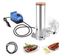 Ahumador eléctrico para barbacoa con salida de humo ajustable, diseño a prueba de fugas, fácil instalación, ahumador de virutas de madera y pellets para carne y verduras